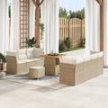Gartensofa-set 10 pcs Beige Poly-Rattan