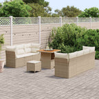 Gartensofa-set 10 pcs Beige Poly-Rattan