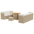 Gartensofa-set 10 pcs Beige Poly-Rattan