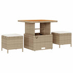 Gartensofa-set 10 pcs Beige Poly-Rattan