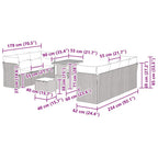 Gartensofa-set 10 pcs Schwarz Poly-Rattan