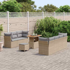 Gartensofa-set 10 pcs Beige Poly-Rattan