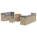 Gartensofa-set 10 pcs Beige Poly-Rattan