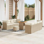 Gartensofa-set 11 pcs Beige Poly-Rattan