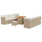 Gartensofa-set 11 pcs Beige Poly-Rattan