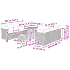 Gartensofa-set 11 pcs Schwarz Poly-Rattan