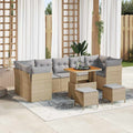 Gartensofa-set 10 pcs Beige Poly-Rattan