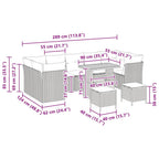 Gartensofa-set 10 pcs Grau Poly-Rattan