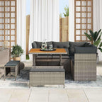 Gartensofa-set 8 pcs Grau Poly-Rattan