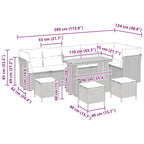 Gartensofa-set 10 pcs Beige Poly-Rattan