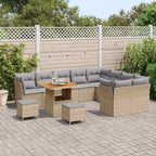Gartensofa-set 12 pcs Beige Poly-Rattan