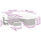 Gartensofa-set 13 pcs Beige Poly-Rattan