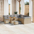 Gartensofa-set 13 pcs Beige Poly-Rattan