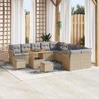 Gartensofa-set 13 pcs Beige Poly-Rattan