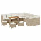 Gartensofa-set 14 pcs Beige Poly-Rattan