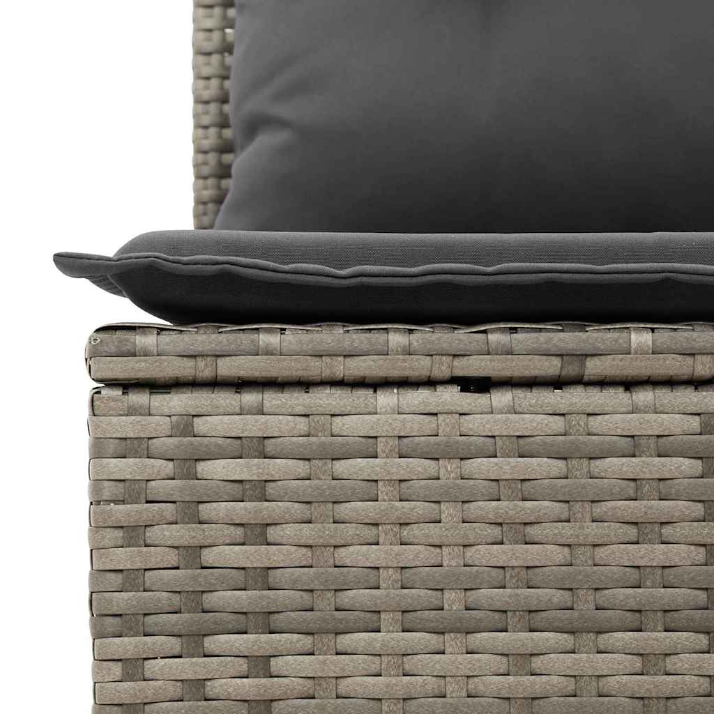 Gartensofa-set 14 pcs Grau Poly-Rattan