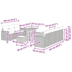 Garten-Sofa-Set 10 pcs Beige Poly-Rattan