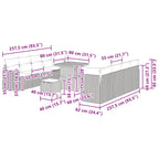 Gartensofa-set 11 pcs Schwarz Poly-Rattan