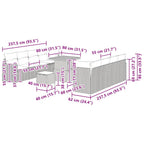 Gartensofa-set 11 pcs Beige Poly-Rattan