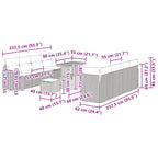 Gartensofa-set 11 pcs Schwarz Poly-Rattan