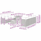 Gartensofa-set 11 pcs Beige Poly-Rattan