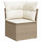 Gartensofa-set 9 pcs Beige Poly-Rattan