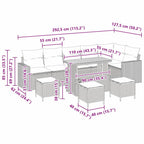 Gartensofa-set 10 pcs Schwarz Poly-Rattan