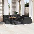 Gartensofa-set 13 pcs Schwarz Poly-Rattan