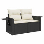 Gartensofa-set 10 pcs Schwarz Poly-Rattan