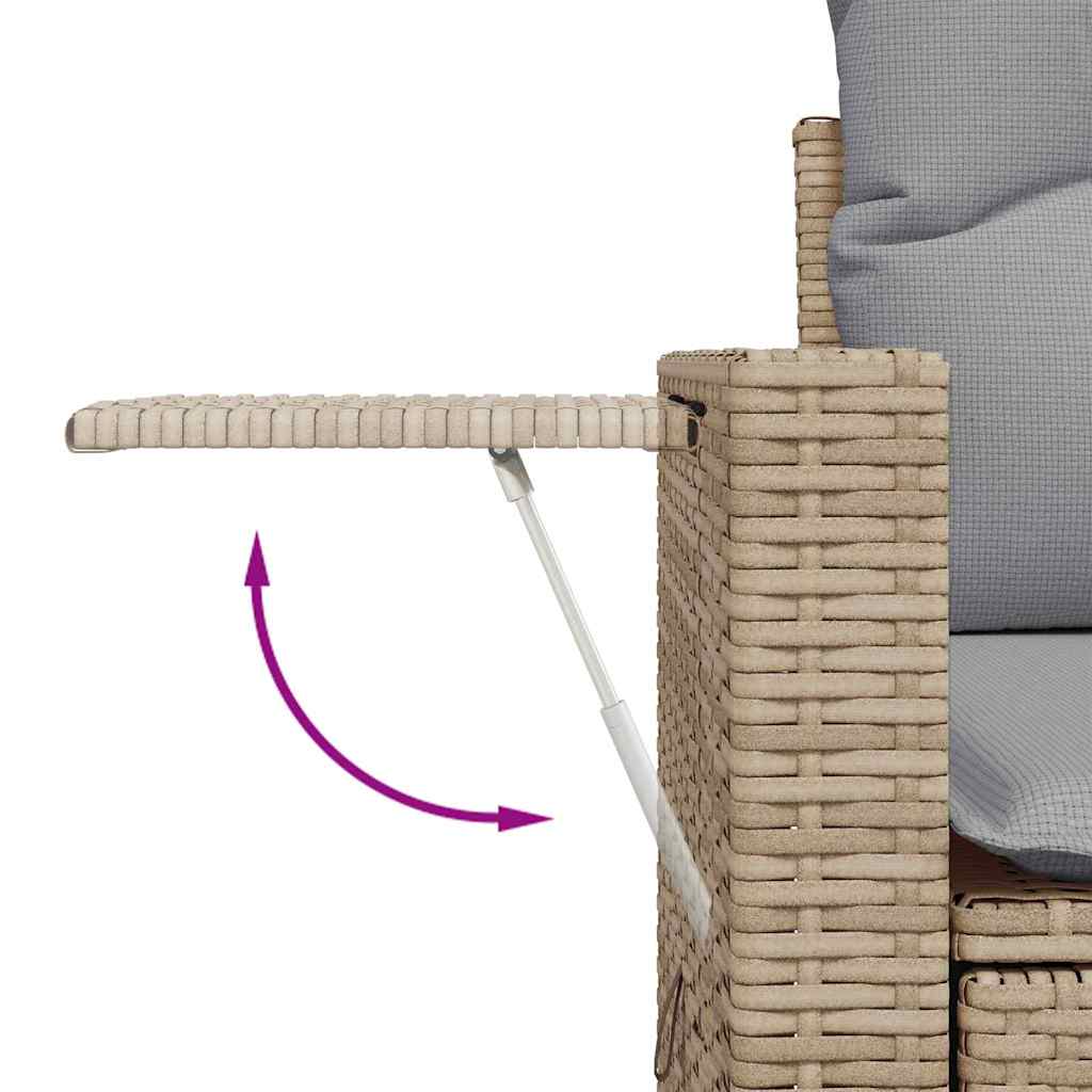 Gartensofa-set 10 pcs Beige Poly-Rattan