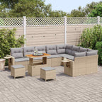 Gartensofa-set 12 pcs Beige Poly-Rattan