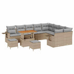 Gartensofa-set 12 pcs Beige Poly-Rattan