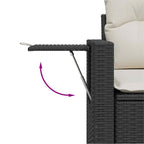 Gartensofa-set 13 pcs Schwarz Poly-Rattan