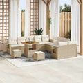 Gartensofa-set 13 pcs Beige Poly-Rattan