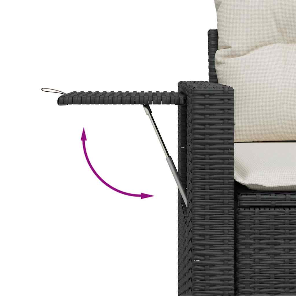 Gartensofa-set 13 pcs Schwarz Poly-Rattan