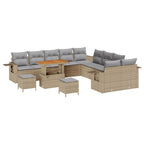 Gartensofa-set 13 pcs Beige Poly-Rattan