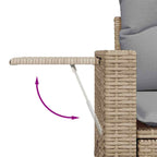 Gartensofa-set 13 pcs Beige Poly-Rattan