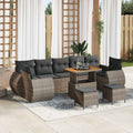 Gartensofa-set 10 pcs Grau Poly-Rattan