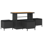 Gartensofa-set 10 pcs Schwarz Poly-Rattan