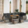 Gartensofa-set 10 pcs Grau Poly-Rattan