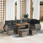 Gartensofa-set 10 pcs Grau Poly-Rattan