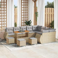 Gartensofa-set 13 pcs Beige Poly-Rattan