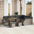 Gartensofa-set 13 pcs Grau Poly-Rattan