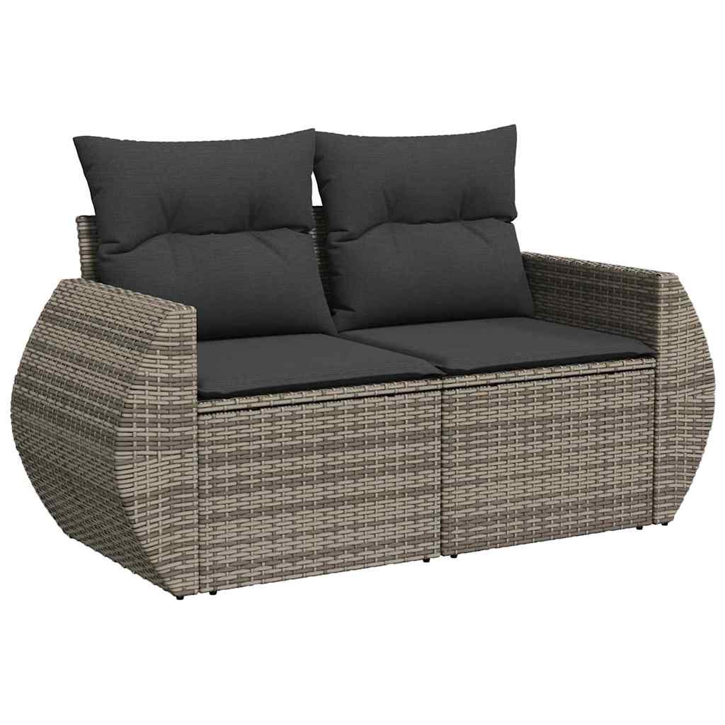 Gartensofa-set 13 pcs Grau Poly-Rattan