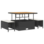 Gartensofa-set 13 pcs Schwarz Poly-Rattan