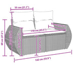 Gartensofa-set 13 pcs Beige Poly-Rattan