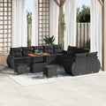Gartensofa-set 13 pcs Schwarz Poly-Rattan