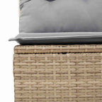 Gartensofa-set mit Kissen 12 pcs Beige Poly-Rattan