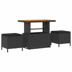 Gartensofa-set mit Kissen 13 pcs Schwarz Poly-Rattan