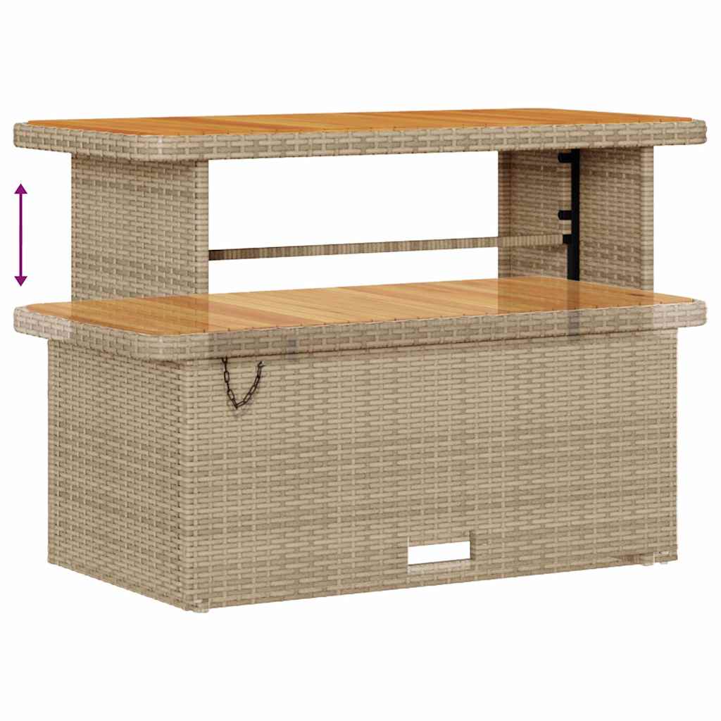 Gartensofa-set mit Kissen 10 pcs Beige Poly-Rattan